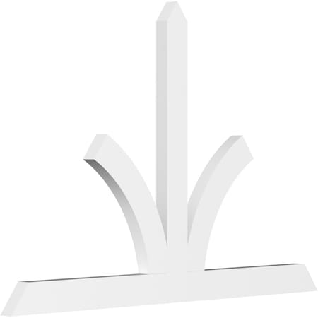 Ekena Millwork Richland Architectural Grade PVC Gable Bracket, 60"W x 40"H x 2"D x 4"F, 16/12 Pitch GBP060X40X0204RIC00